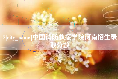 惠东中国消防救援学院河南招生录取分数