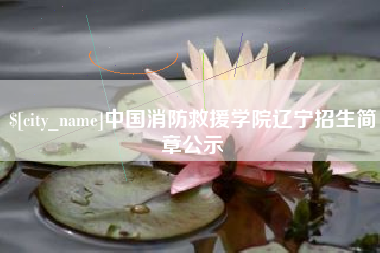 惠东中国消防救援学院辽宁招生简章公示