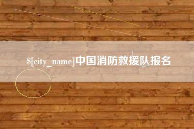 惠东中国消防救援队报名