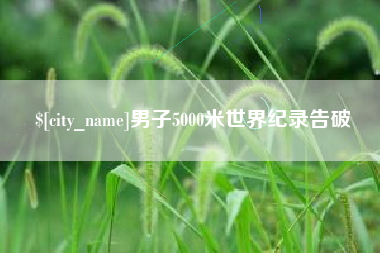 惠东男子5000米世界纪录告破
