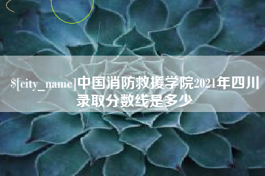 惠东中国消防救援学院2021年四川录取分数线是多少
