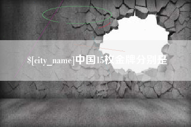 惠东中国15枚金牌分别是