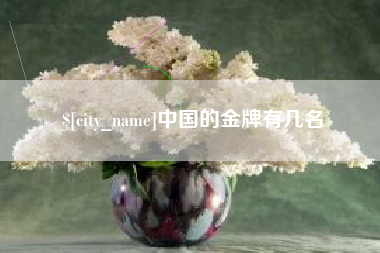 惠东中国的金牌有几名