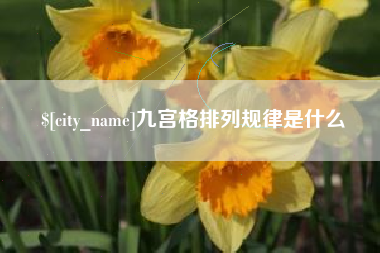 惠东九宫格排列规律是什么