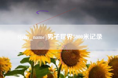 惠东男子世界5000米记录