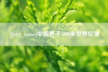 惠东中国男子5000米世界纪录