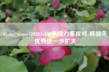 惠东20204x100米接力赛视频-将领先优势进一步扩大