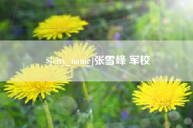 惠东张雪峰 军校