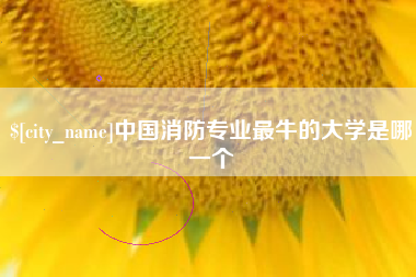 惠东中国消防专业最牛的大学是哪一个