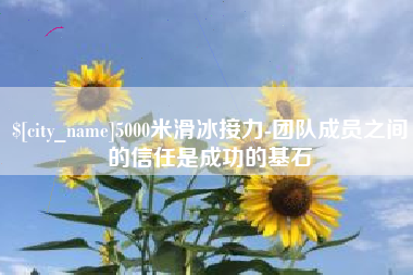 惠东5000米滑冰接力-团队成员之间的信任是成功的基石
