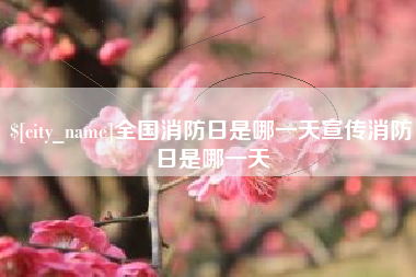 惠东全国消防日是哪一天宣传消防日是哪一天