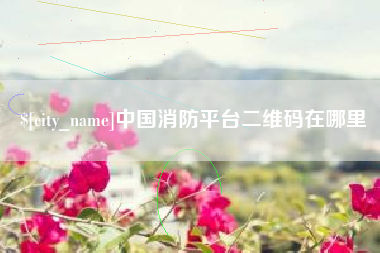 惠东中国消防平台二维码在哪里