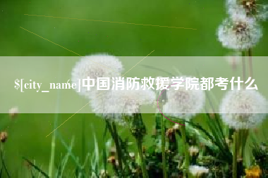 惠东中国消防救援学院都考什么