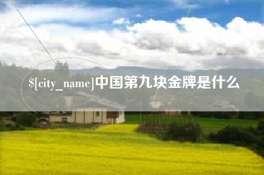 惠东中国第九块金牌是什么