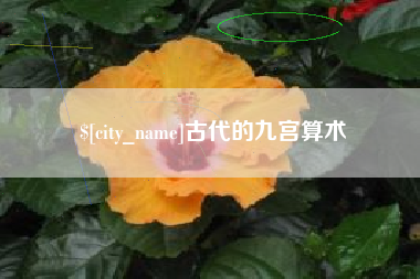 惠东古代的九宫算术