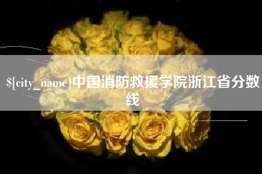 惠东中国消防救援学院浙江省分数线