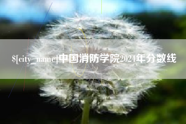 惠东中国消防学院2024年分数线