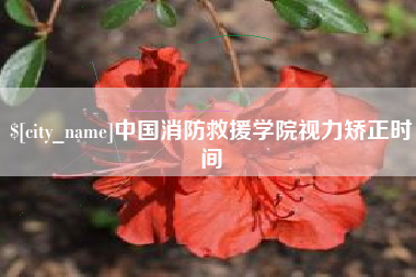惠东中国消防救援学院视力矫正时间