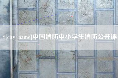惠东中国消防中小学生消防公开课