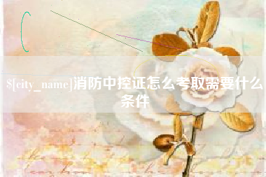 惠东消防中控证怎么考取需要什么条件