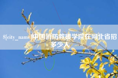 惠东中国消防救援学院在河北省招多少人