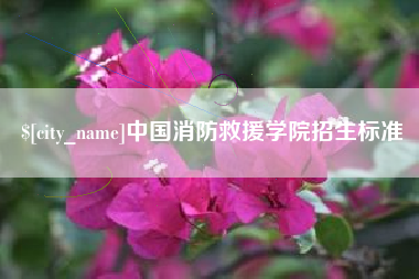 惠东中国消防救援学院招生标准