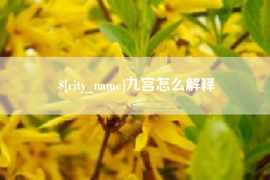 惠东九宫怎么解释