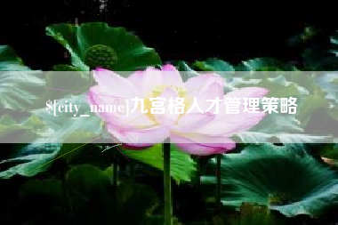 惠东九宫格人才管理策略
