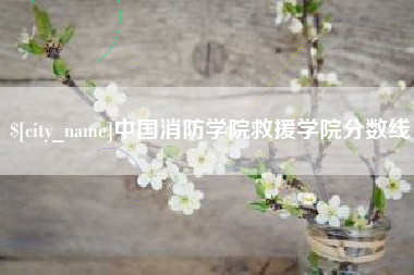惠东中国消防学院救援学院分数线