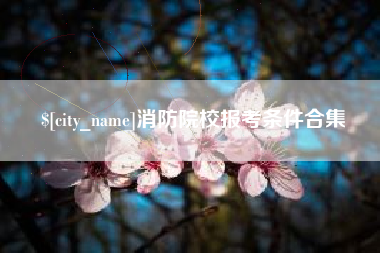 惠东消防院校报考条件合集